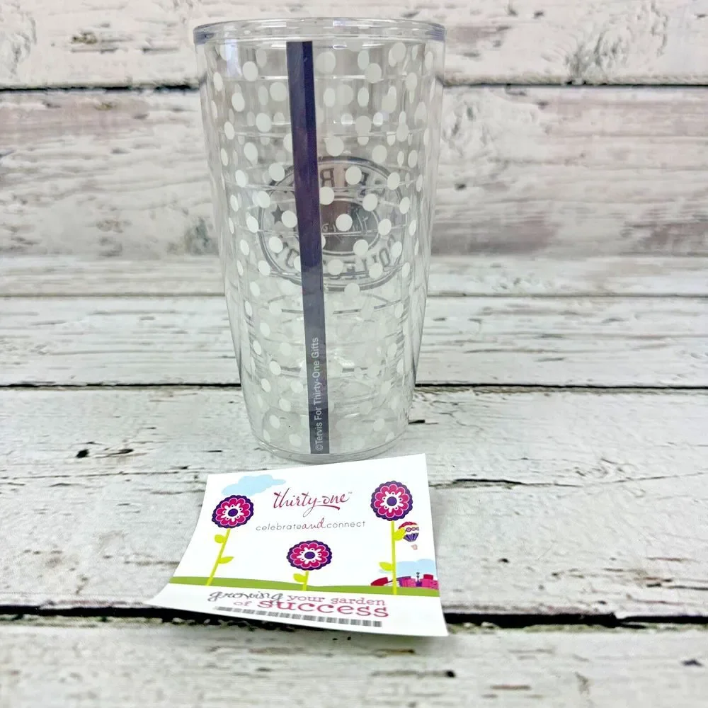 Tervis Thirty One Spirit Collection 16oz Polka Dot Insulated Tumbler Made in USA